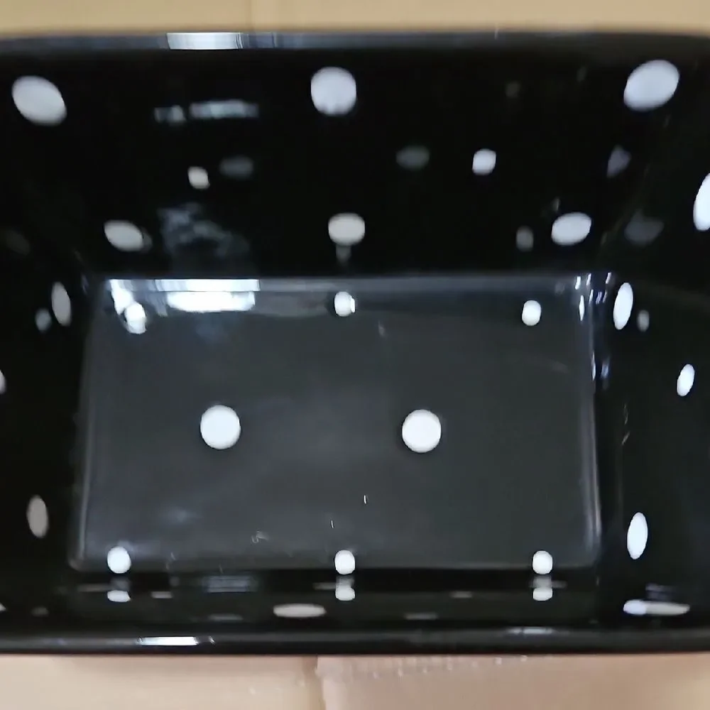 Temp-Tations Black and White Polka Dot Baking Dish